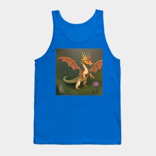 Baby Gold Dragon with Wildflower Tank Top